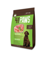 4 Strong Paws puppy chicken dog food bag with chocolate Labrador puppy