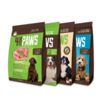 4 Strong Paws autoship product lineup with four dog food bags